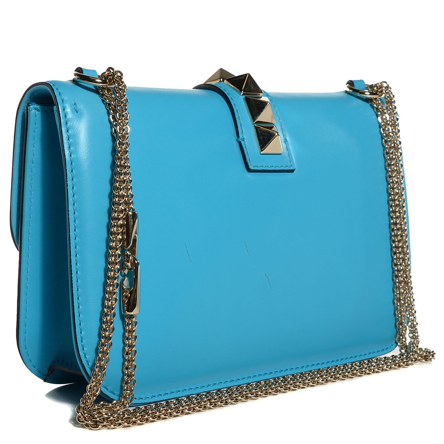 Valentino Garavani Vitello Medium Glam Lock Rockstud Flap Parrot 3 of 9
