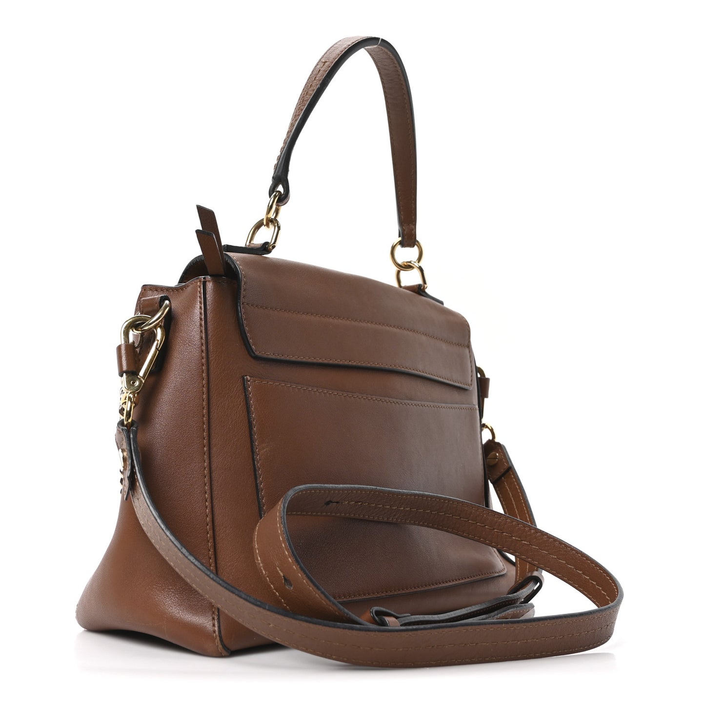Calfskin Small Faye Day Shoulder Bag Tan
