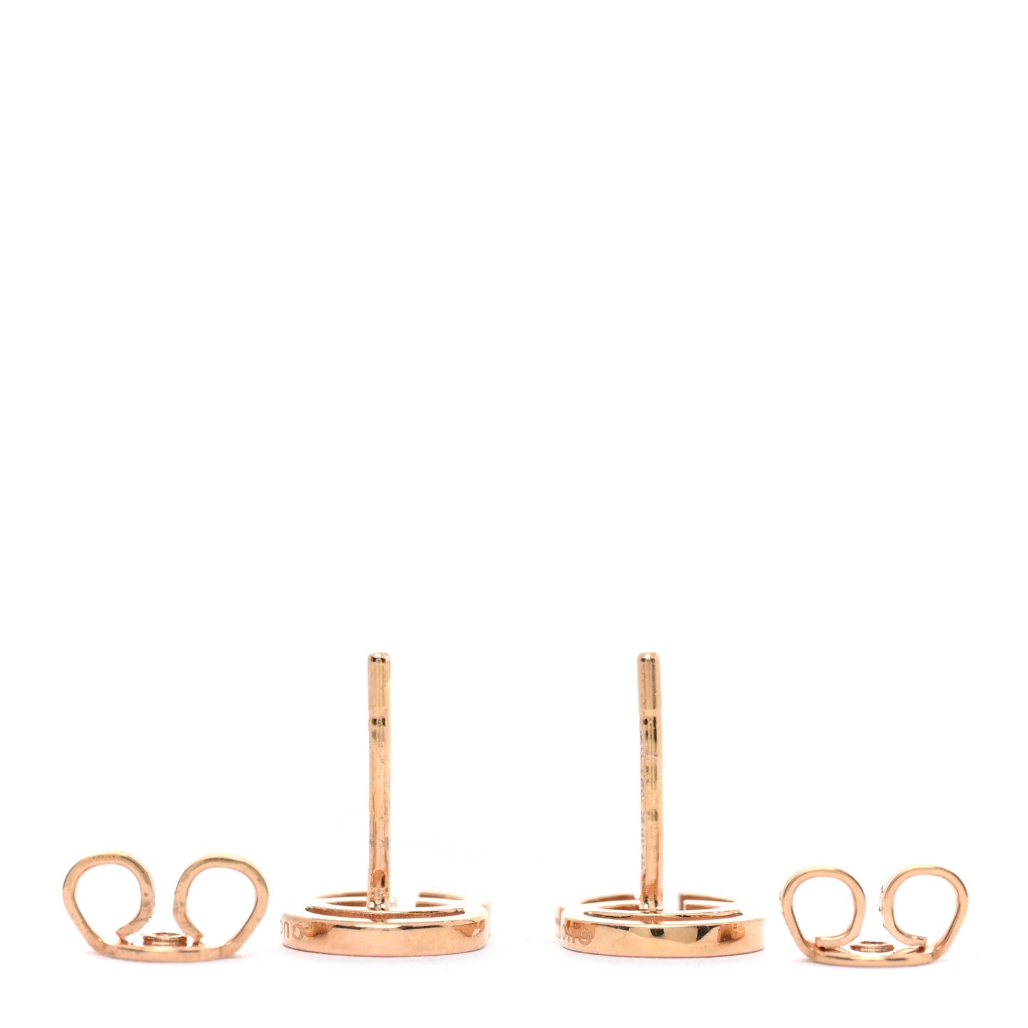 Gucci 18K Yellow Gold GG Tissue Stud Earrings 3 of 5