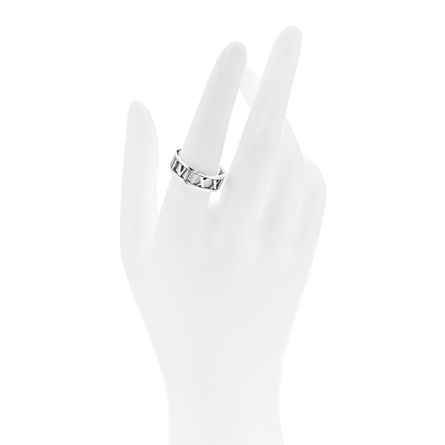 Tiffany Sterling Silver Wide Atlas Open Ring 56 7.75 2 of 5