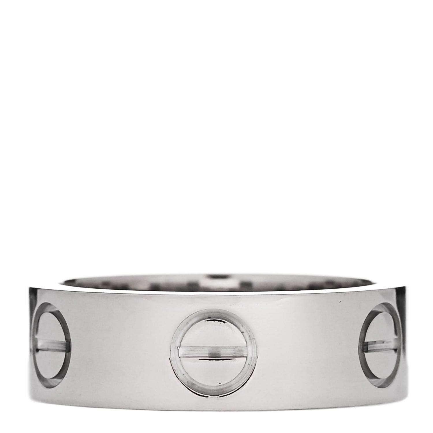 Cartier 18K White Gold 5.5mm LOVE Ring 48 4.5 1 of 4