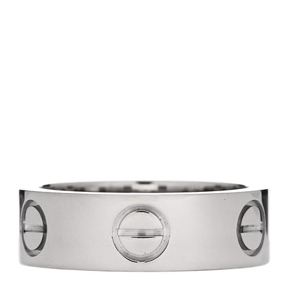 Cartier 18K White Gold 5.5mm LOVE Ring 48 4.5 1 of 4
