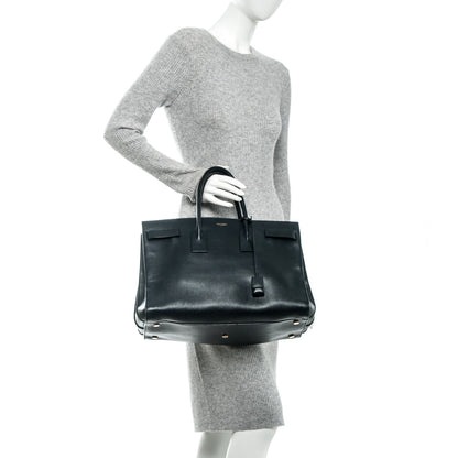 Saint Laurent Calfskin Large Sac de Jour Carryall Midnight Blue 2 of 6