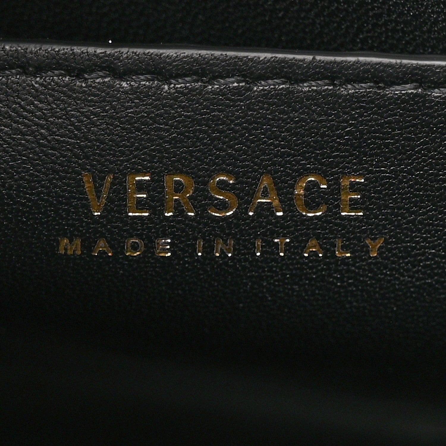 Versace Vitello Virtus Top Handle Shoulder Bag Black 7 of 16