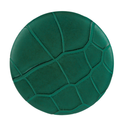 Hermes Matte Alligator Petit H Pin Brooch Malachite 1 of 5