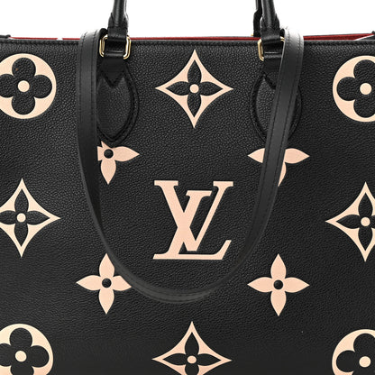Louis Vuitton Empreinte Monogram Giant Onthego MM Black Beige 7 of 12