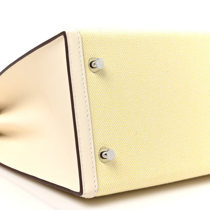 Hermes Toile H Swift Kelly Sellier 28 Nata Jaune Citron 9 of 10