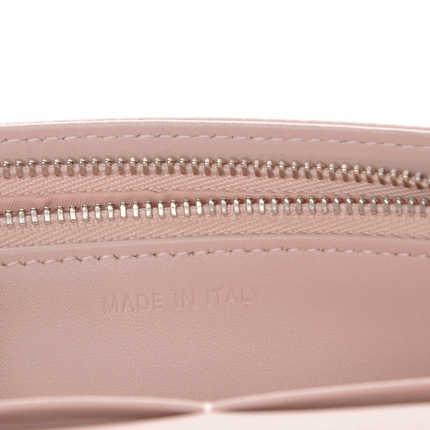 Grained Calfskin Diorama Wallet on Chain Pouch Rose Poudre