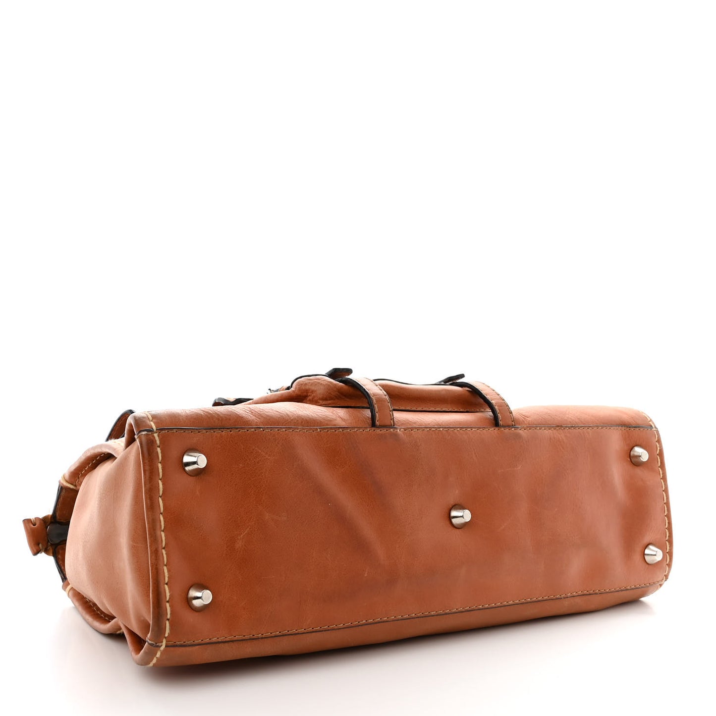 Calfskin Edith Satchel Beige