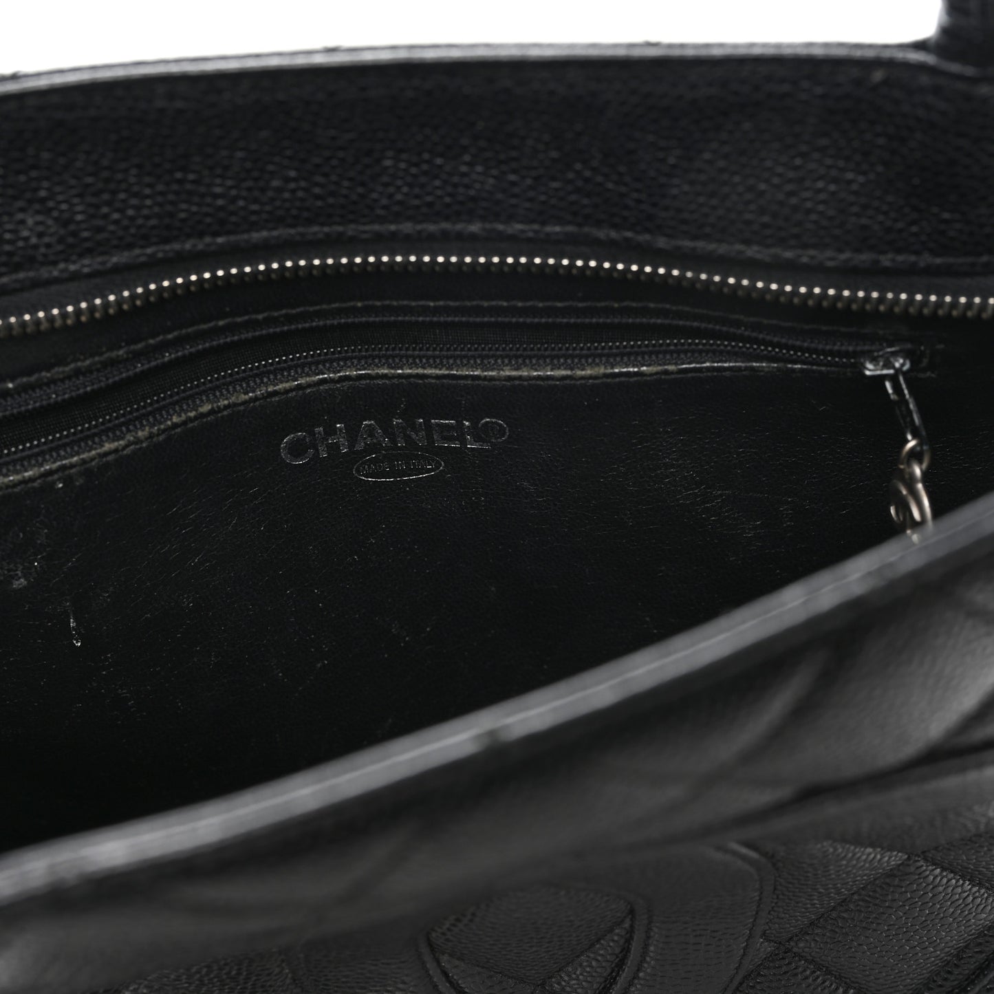 Caviar Quilted Medallion Tote Black