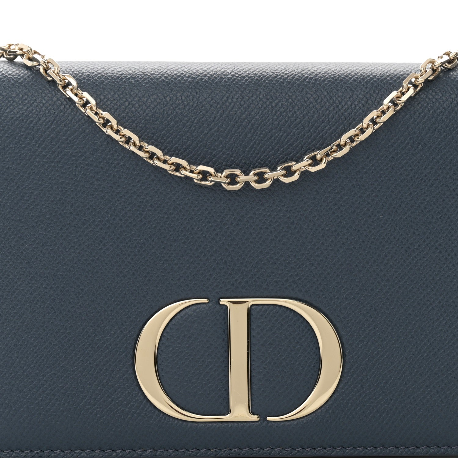 Christian Dior Grained Calfskin 30 Montaigne 2 in 1 Pouch Dark Blue 8 of 10