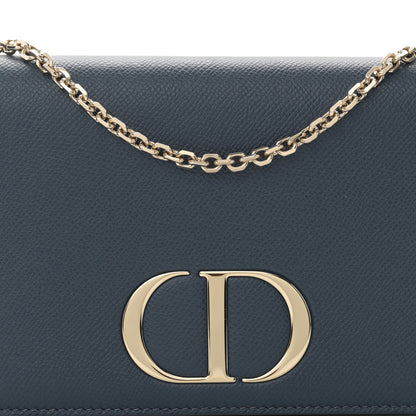 Christian Dior Grained Calfskin 30 Montaigne 2 in 1 Pouch Dark Blue 8 of 10