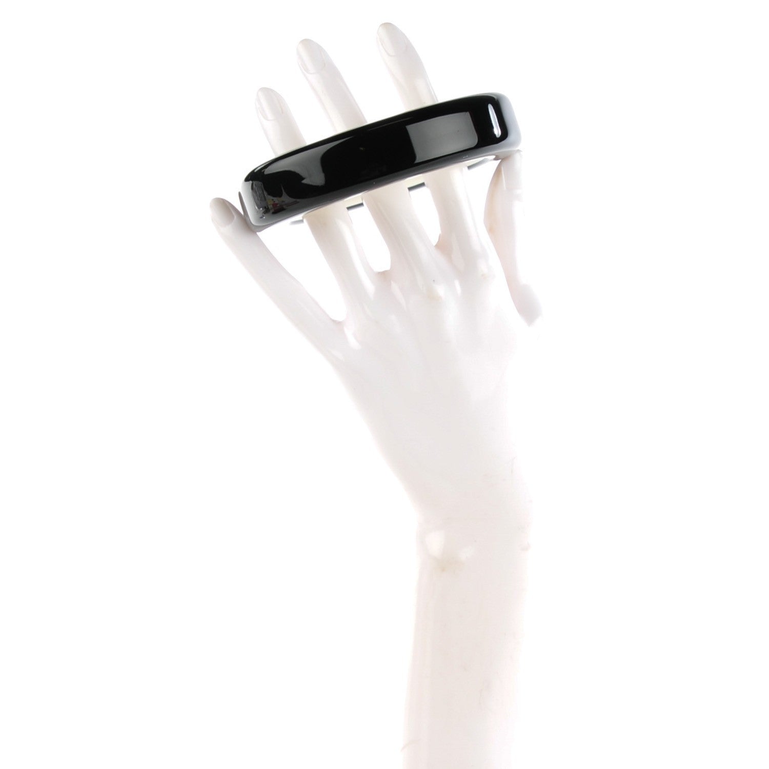 Hermes Lacquered Wood Ariodante Bracelet S Black 2 of 7