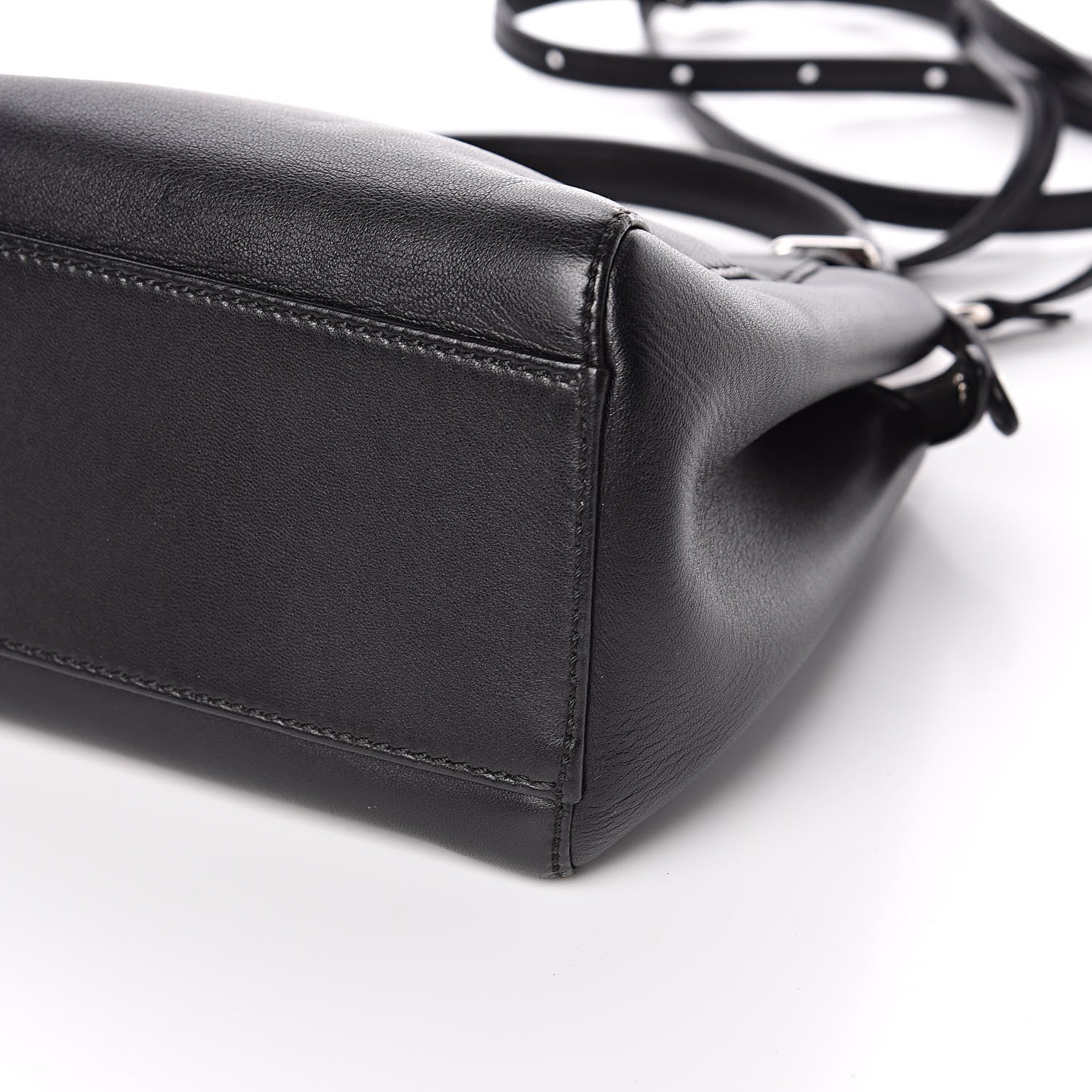 Fendi Nappa Karung Monster Eyes Mini Peekaboo Iconic Satchel Black Papavero 10 of 11