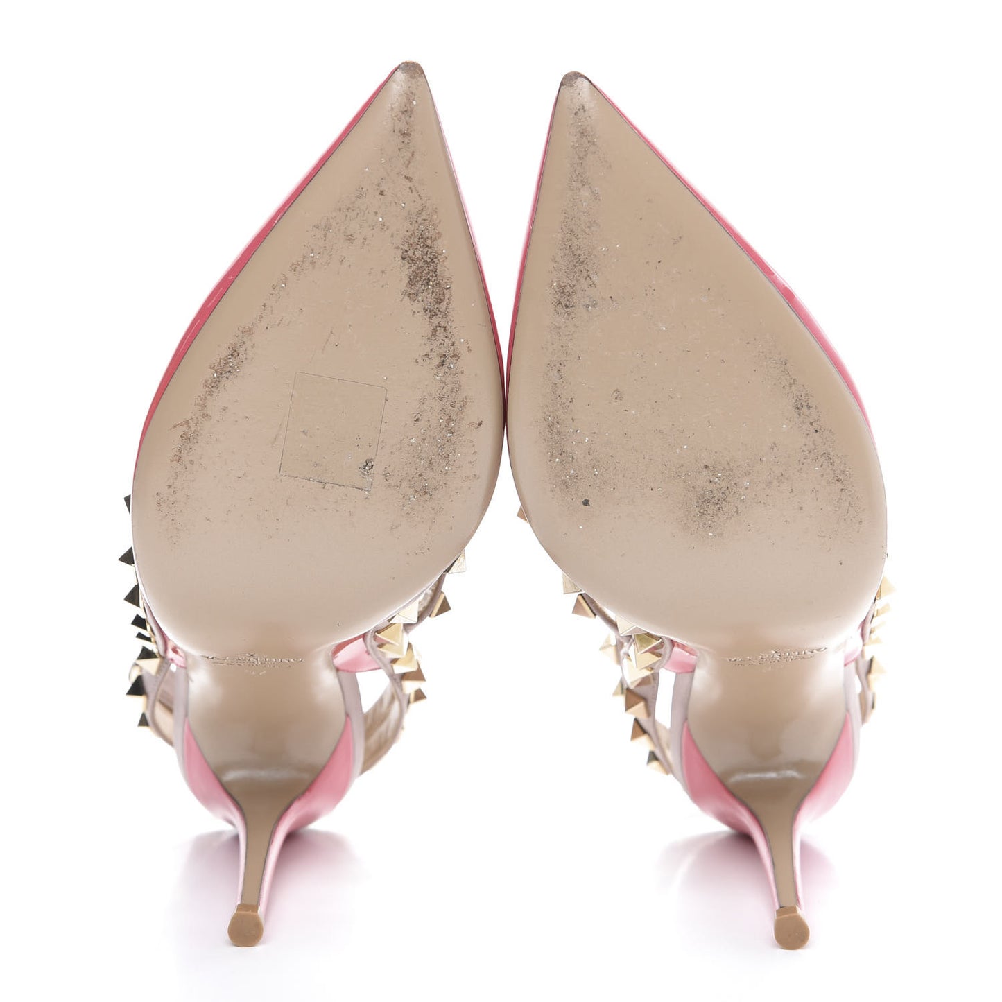 Patent Rockstud Ankle Strap 100mm Pumps 37 Deep Rose Poudre