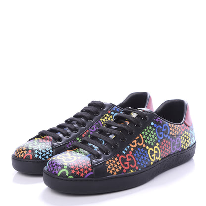 Gucci GG Supreme Monogram Psychedelic Mens Ace Sneakers 7 Black Multicolor 3 of 8