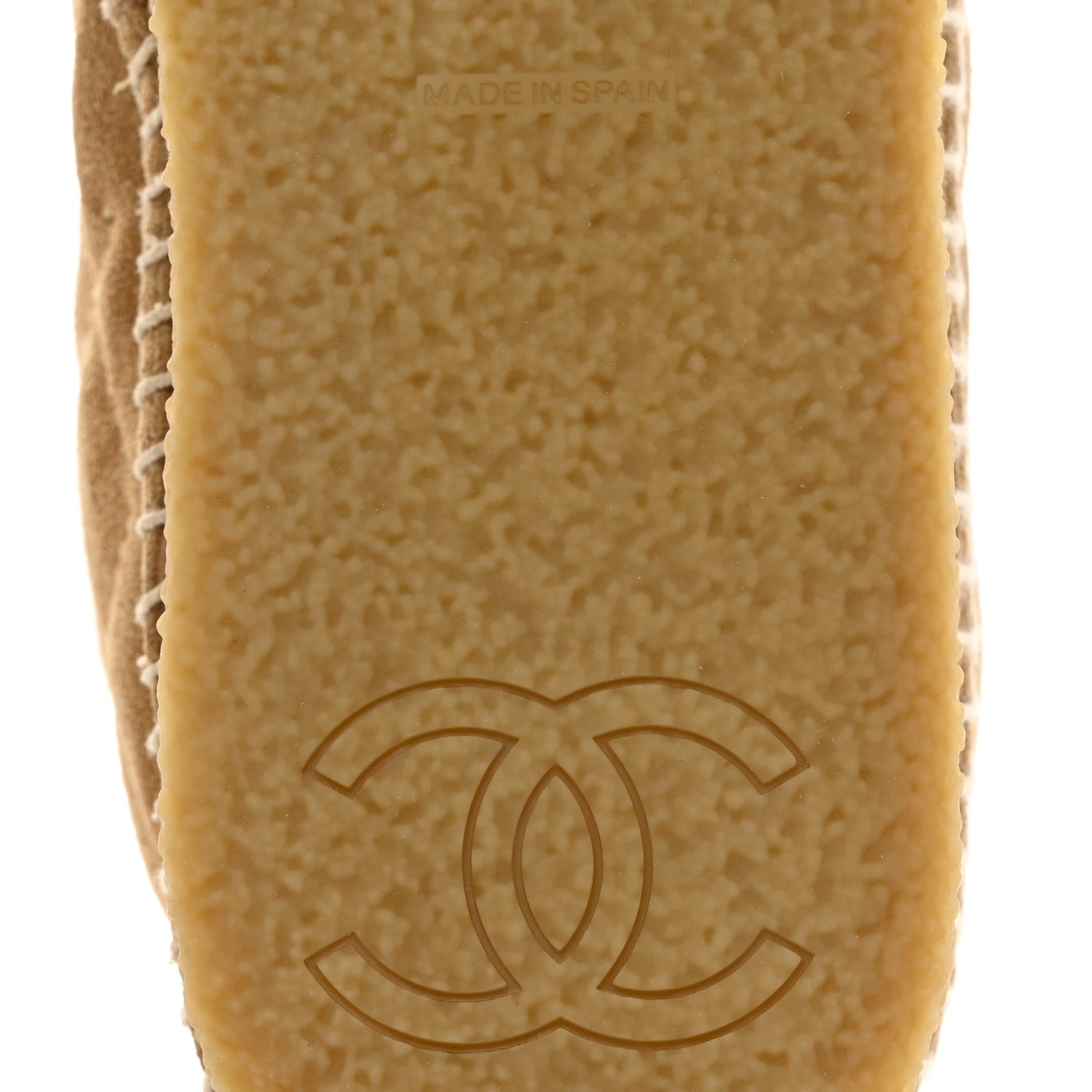 Chanel Suede Quilted CC Espadrilles 40 Beige Black 8 of 9
