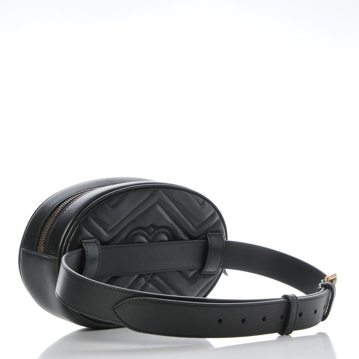 Calfskin Matelasse GG Marmont Belt Bag 85 34 Black