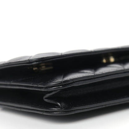 Chanel Lambskin Quilted Coco Bow Wallet On Chain WOC Black 8 of 11