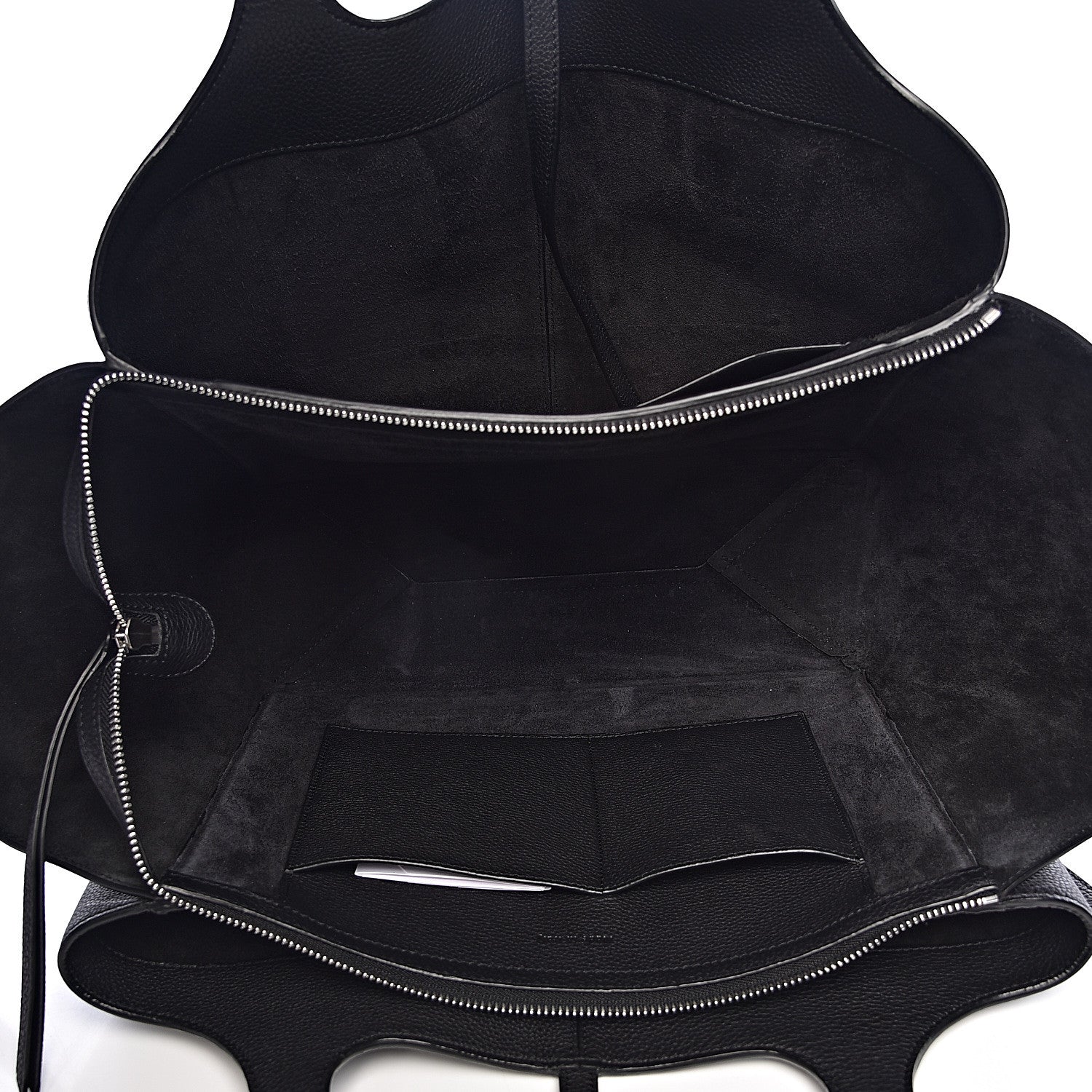 Celine Baby Grained Calfskin Medium Tri-Fold Bag Black 6 of 11