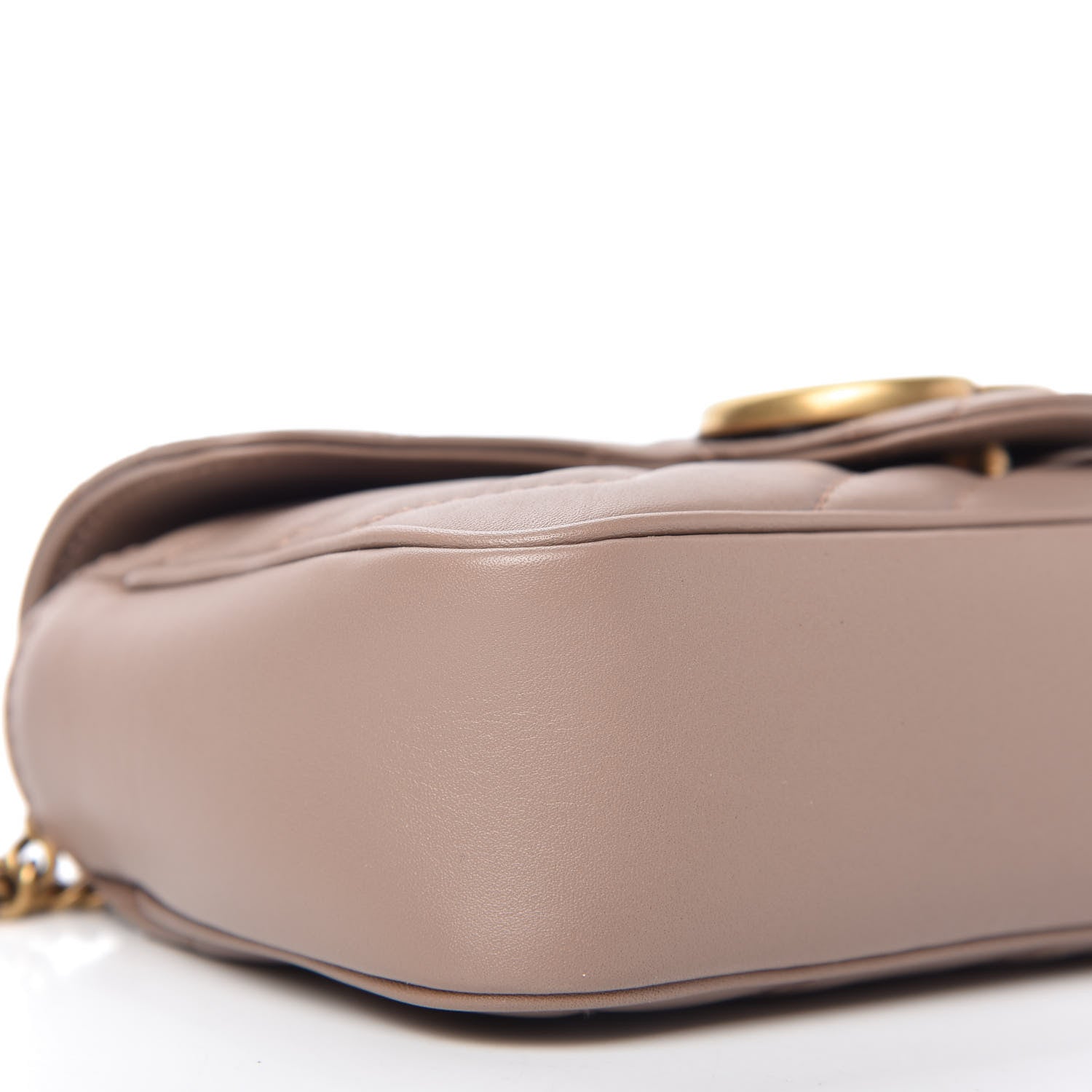 Gucci Calfskin Matelasse Super Mini GG Marmont Shoulder Bag Porcelain Rose 6 of 11