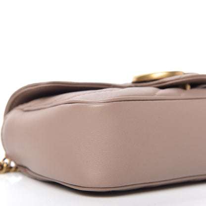 Gucci Calfskin Matelasse Super Mini GG Marmont Shoulder Bag Porcelain Rose 6 of 11