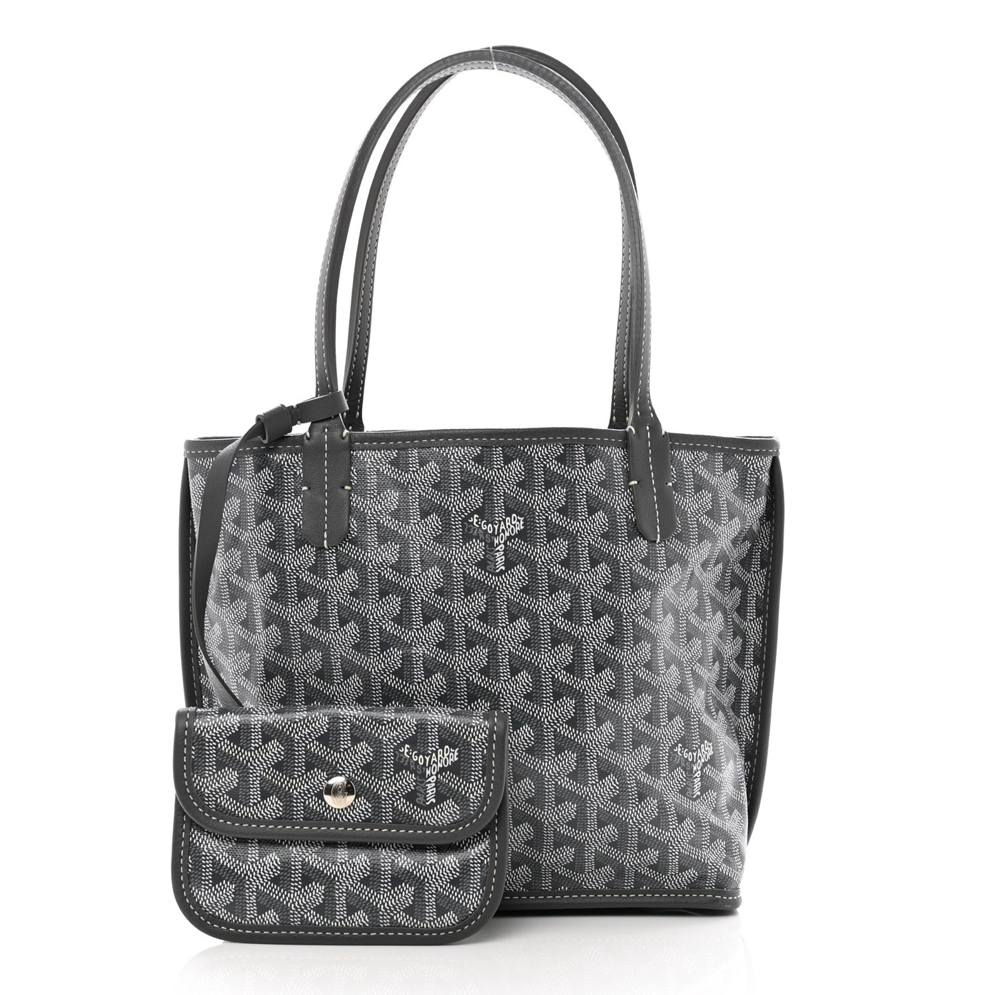 Goyardine Reversible Mini Anjou Grey