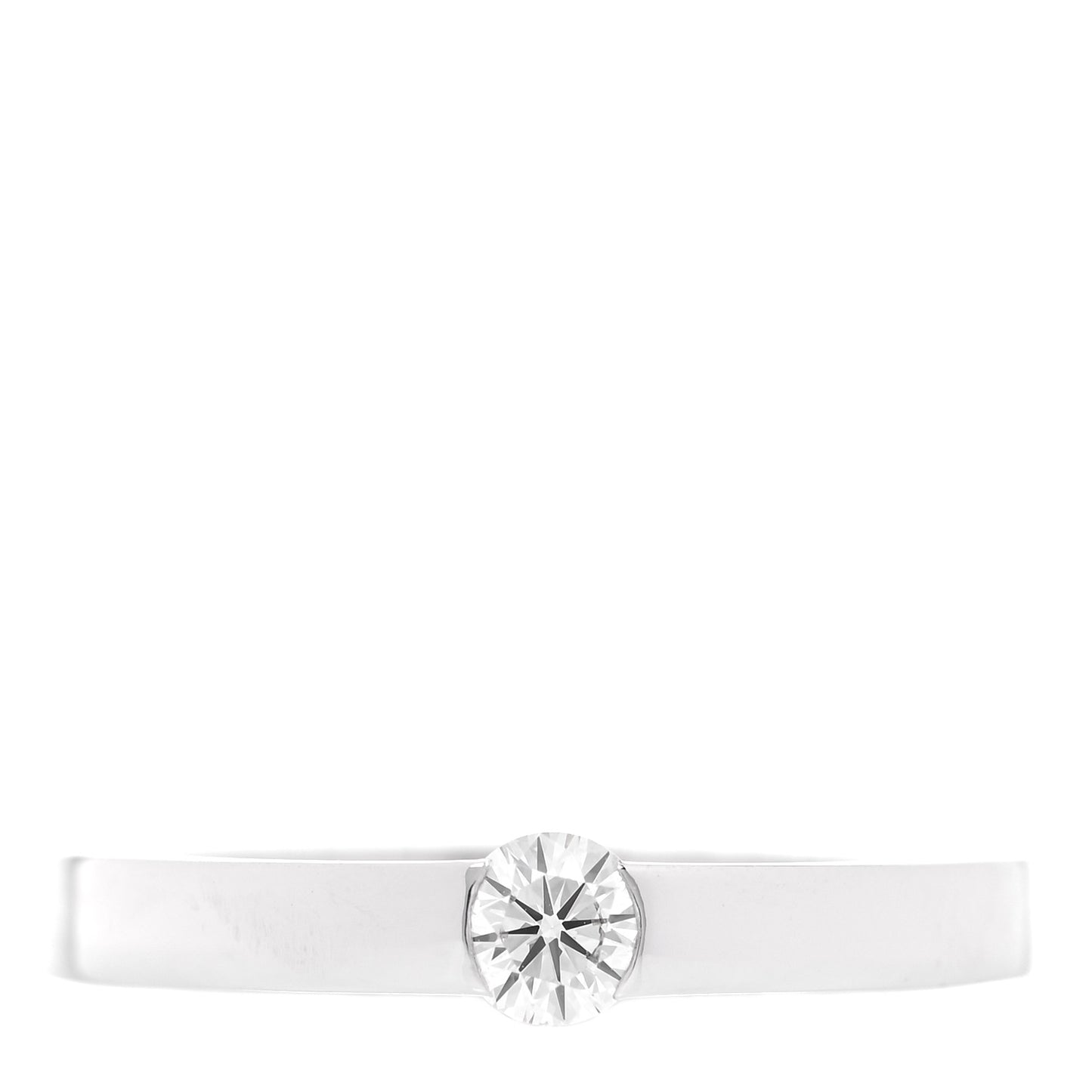 18K White Gold Diamond .21ct Solitaire Engagement Ring 50 5.25
