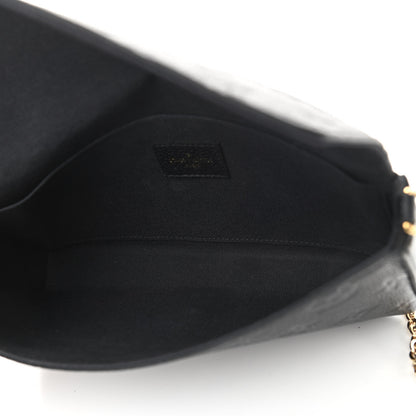 Louis Vuitton Empreinte Pochette Felicie Chain Wallet Black 7 of 9