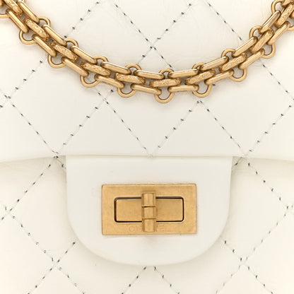 Chanel Aged Calfskin Quilted 2.55 Reissue Mini Flap White 8 of 11