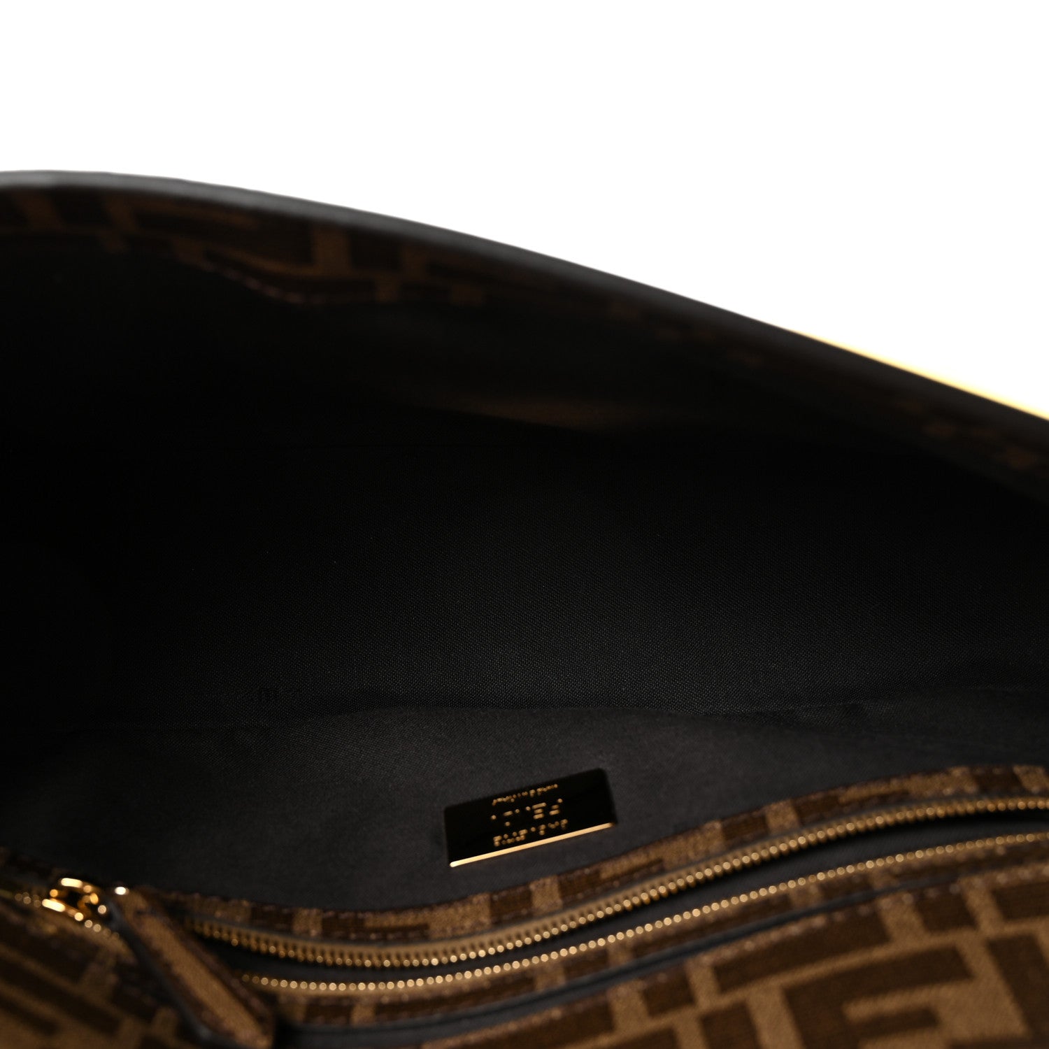 Fendi Glazed Fabric FF 1974 Hairdo Girls Inlay Baguette Mogano Panna Multicolor 5 of 9