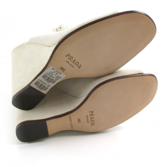 Suede Platform Wedge Sandals 38.5