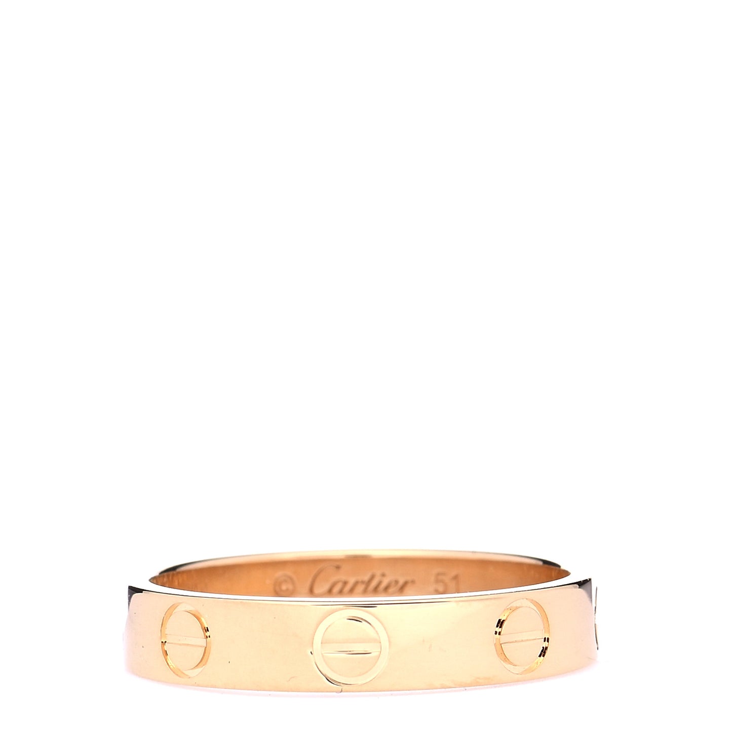 18K Yellow Gold 3.5mm LOVE Wedding Band Ring 51 5.75