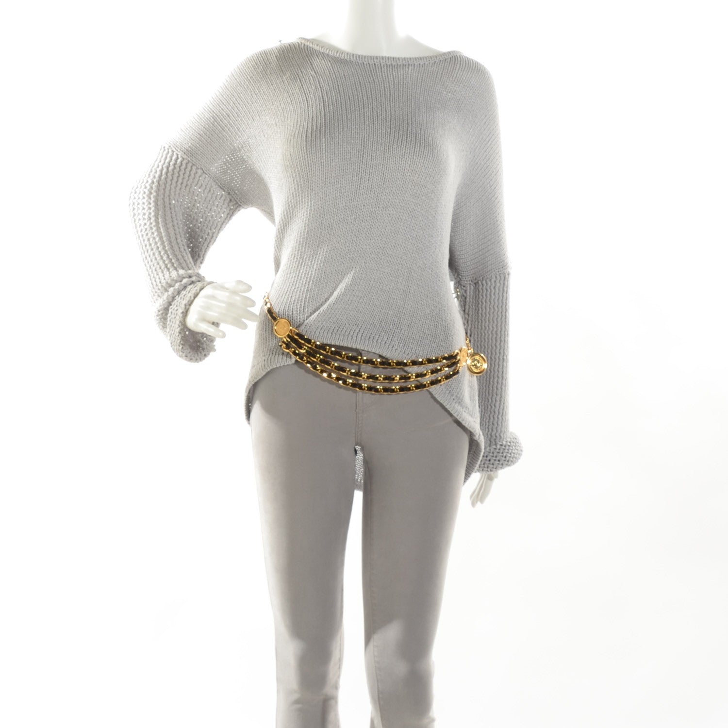 Chanel Lambskin Chain CC Medallion Belt Black Gold 2 of 5
