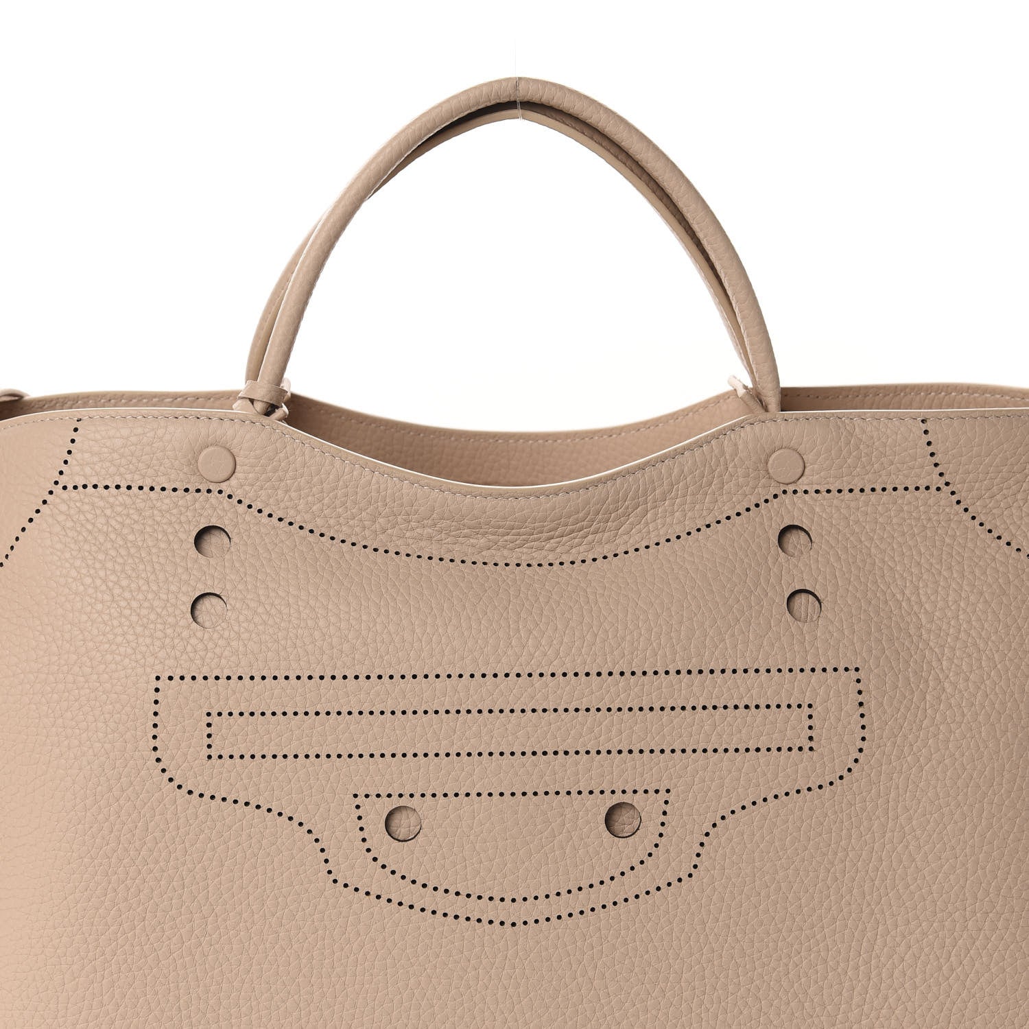 Balenciaga Veau Grana Perforated Blackout Hardware City Beige Poudre 11 of 11