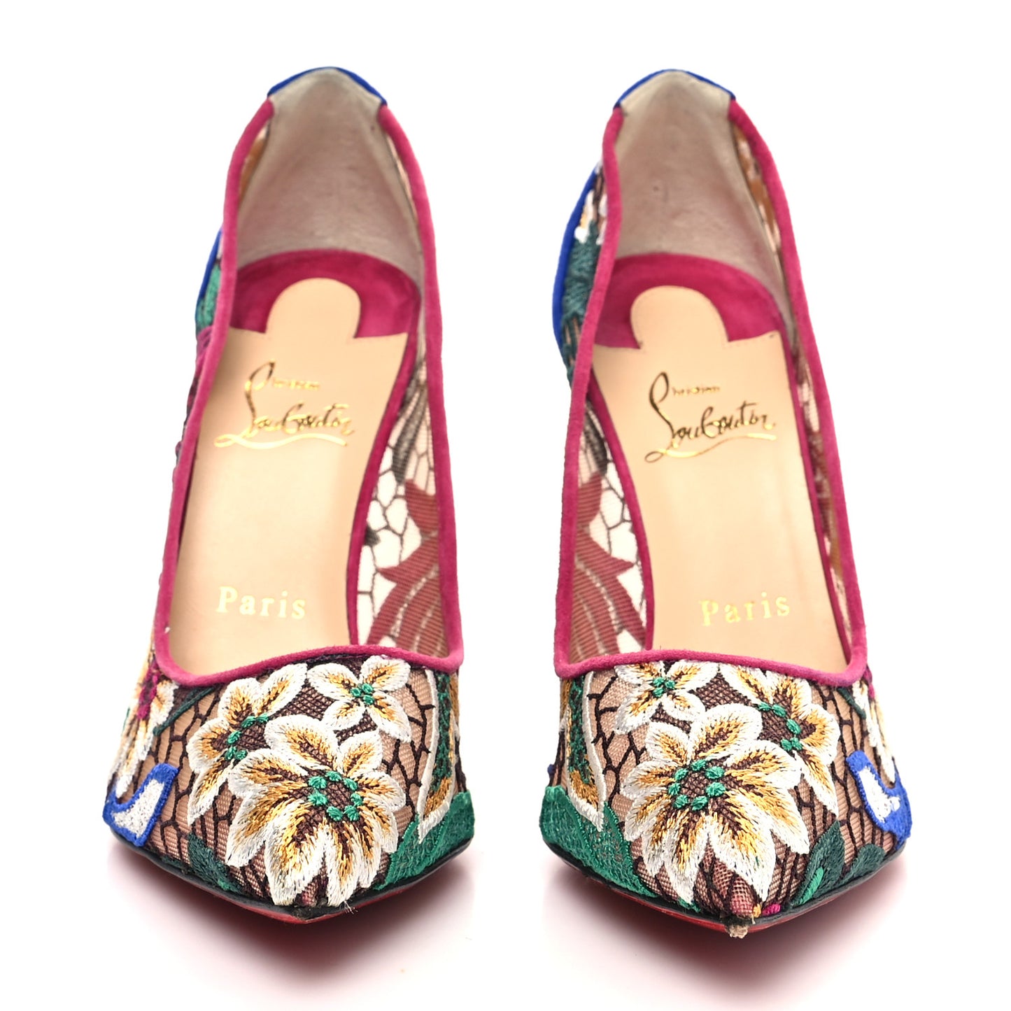 Lace Veau Velours Florale Follies 100 Pumps 38.5 Multicolor