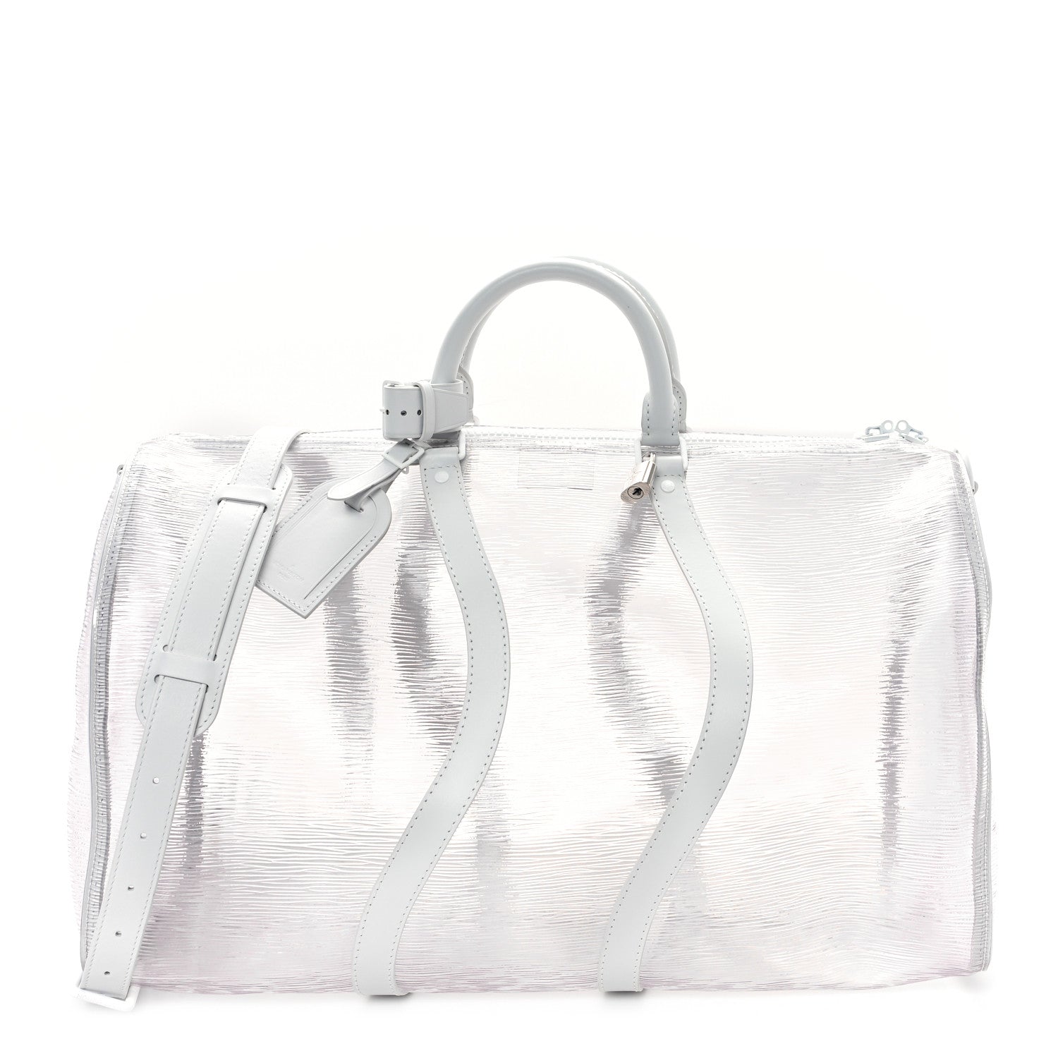 Louis Vuitton PVC Epi Embossed Wavy Keepall Bandouliere 50 White 1 of 11