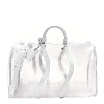 Louis Vuitton PVC Epi Embossed Wavy Keepall Bandouliere 50 White 1 of 11