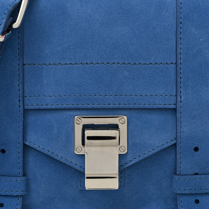 Proenza Schouler Suede PS1 Mini Pouch Messenger Bag Slate Blue 7 of 14