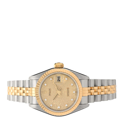 Rolex Stainless Steel 18K Yellow Gold Diamond 26mm Oyster Perpetual Datejust Watch Champagne Jubilee 79173 2 of 4