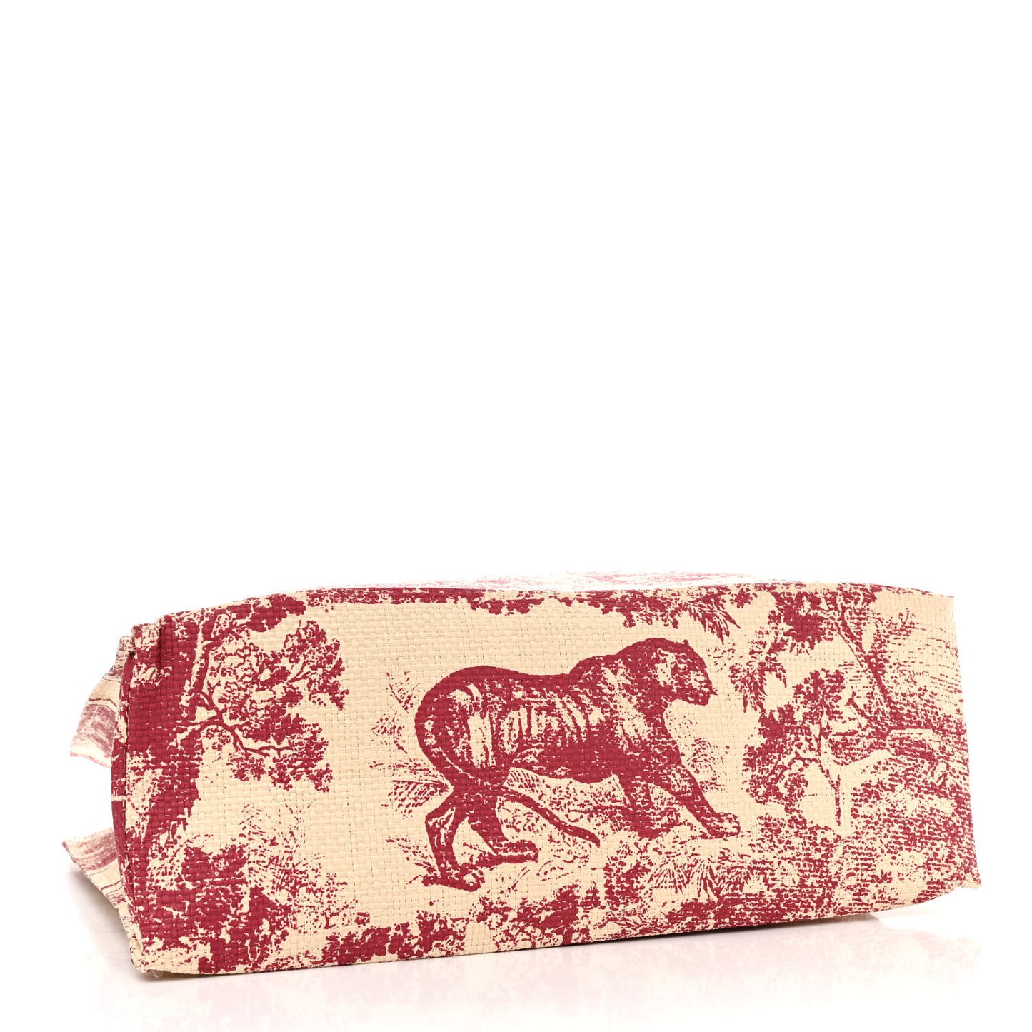Straw Dioriviera Tote Red