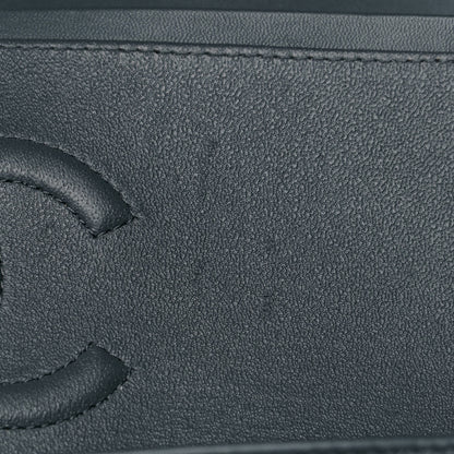 Chanel Lambskin Chevron Quilted Medium Double Flap Dark Grey 10 of 13