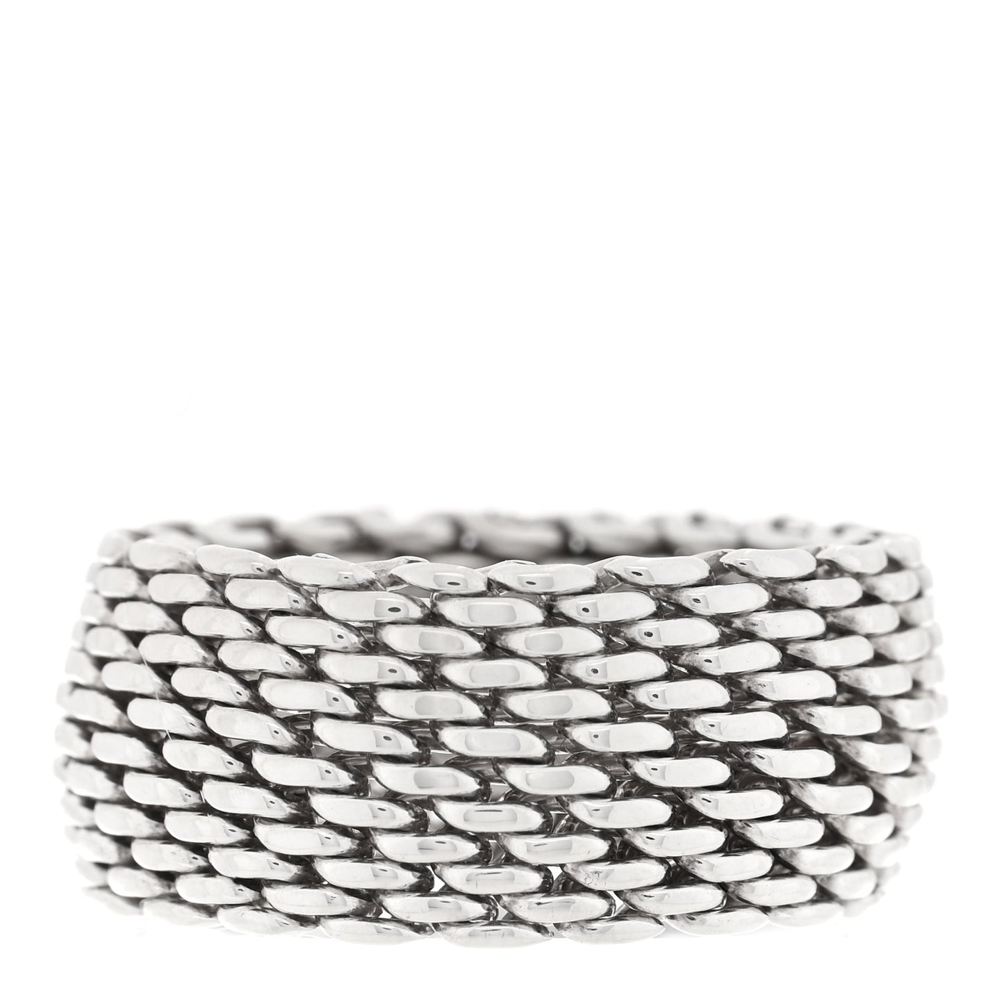 Sterling Silver Somerset Mesh Ring 53 6.5