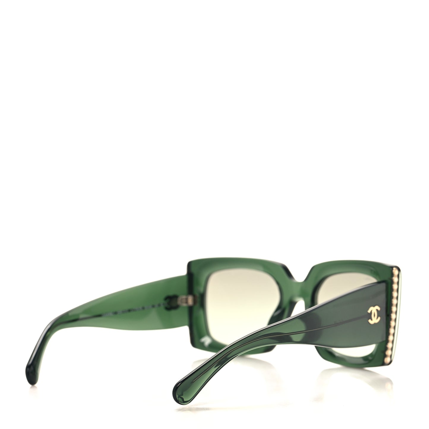 Acetate Pearl Rectangle Sunglasses 5480-H Dark Green