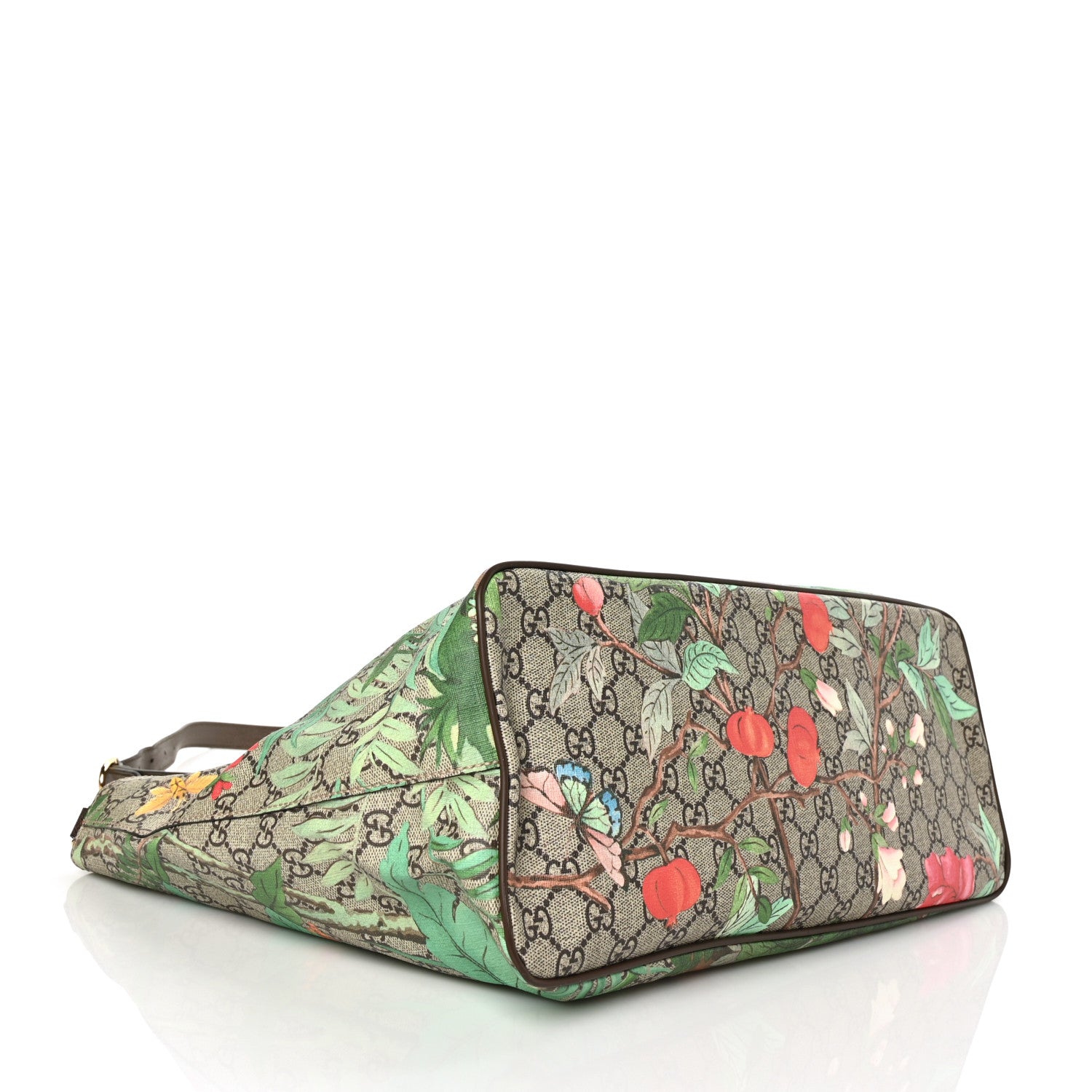 Gucci Soft GG Supreme Monogram Tian Medium Crossbody Tote Beige Multicolor New Acero 4 of 7