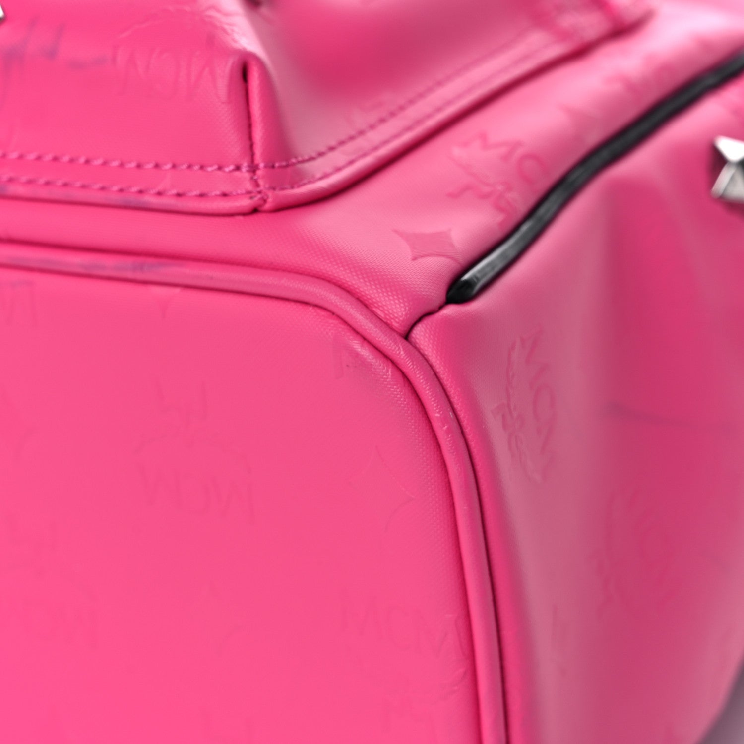 MCM Odeon Studded Small Backpack Beetroot Pink 11 of 20