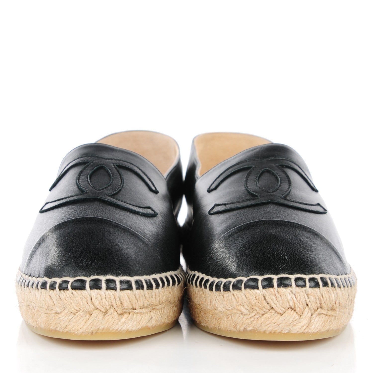 Chanel Lambskin CC Espadrilles 40 Black 2 of 11