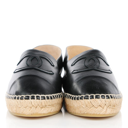 Chanel Lambskin CC Espadrilles 40 Black 2 of 11