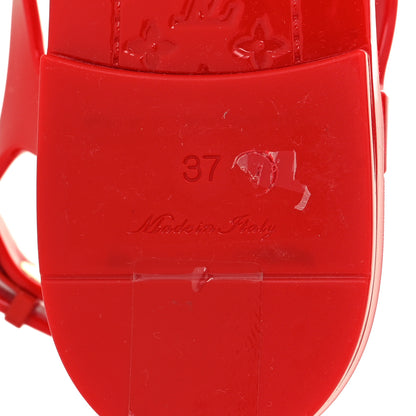 Louis Vuitton Rubber Bikini Thong Flat Sandals 37 Red 6 of 7