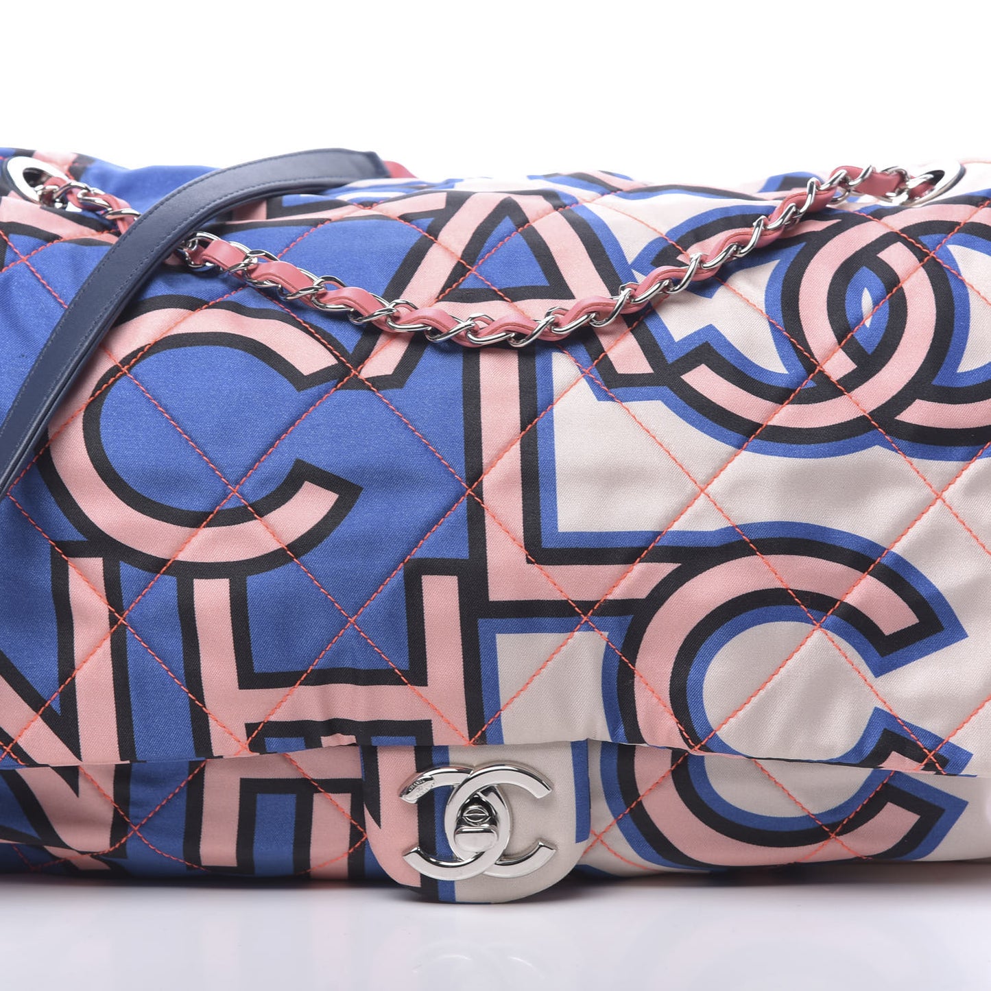 Nylon Printed Maxi Flap Multicolor